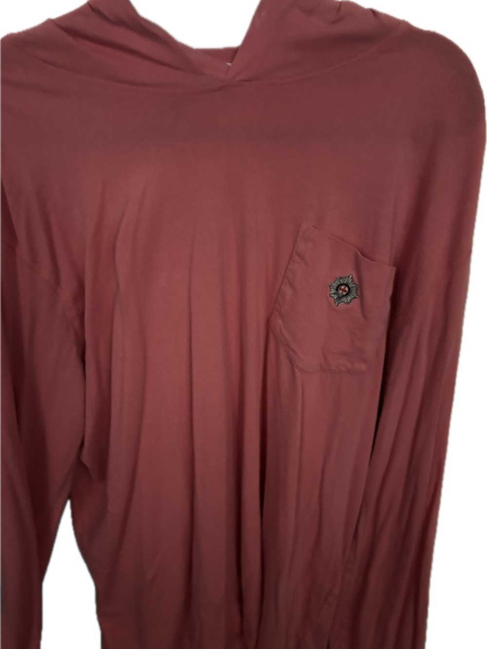 johnnie-O Women's Hooded Long-Sleeve Top in Dusty Rose